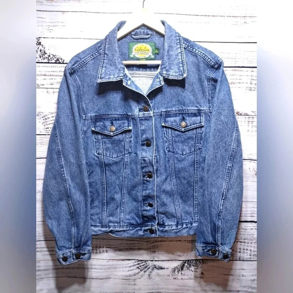 Cabela's for Women Denim Jean Jacket Medium‎ Wash size Large - Picture 1 of 6